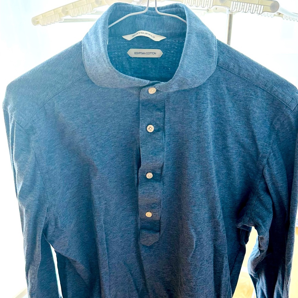 Suitsupply blue long sleeve shirt medium 15 1/2-15 3/4